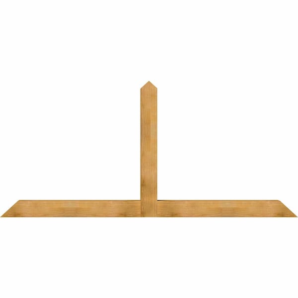 Ekena Millwork Portland Rough Sawn Timber Gable Bracket, Western Red Cedar, 108"W x 49"H x 6"D x 6"F, 11/12 Pitch GBW108X49X0606POR00RWR - main